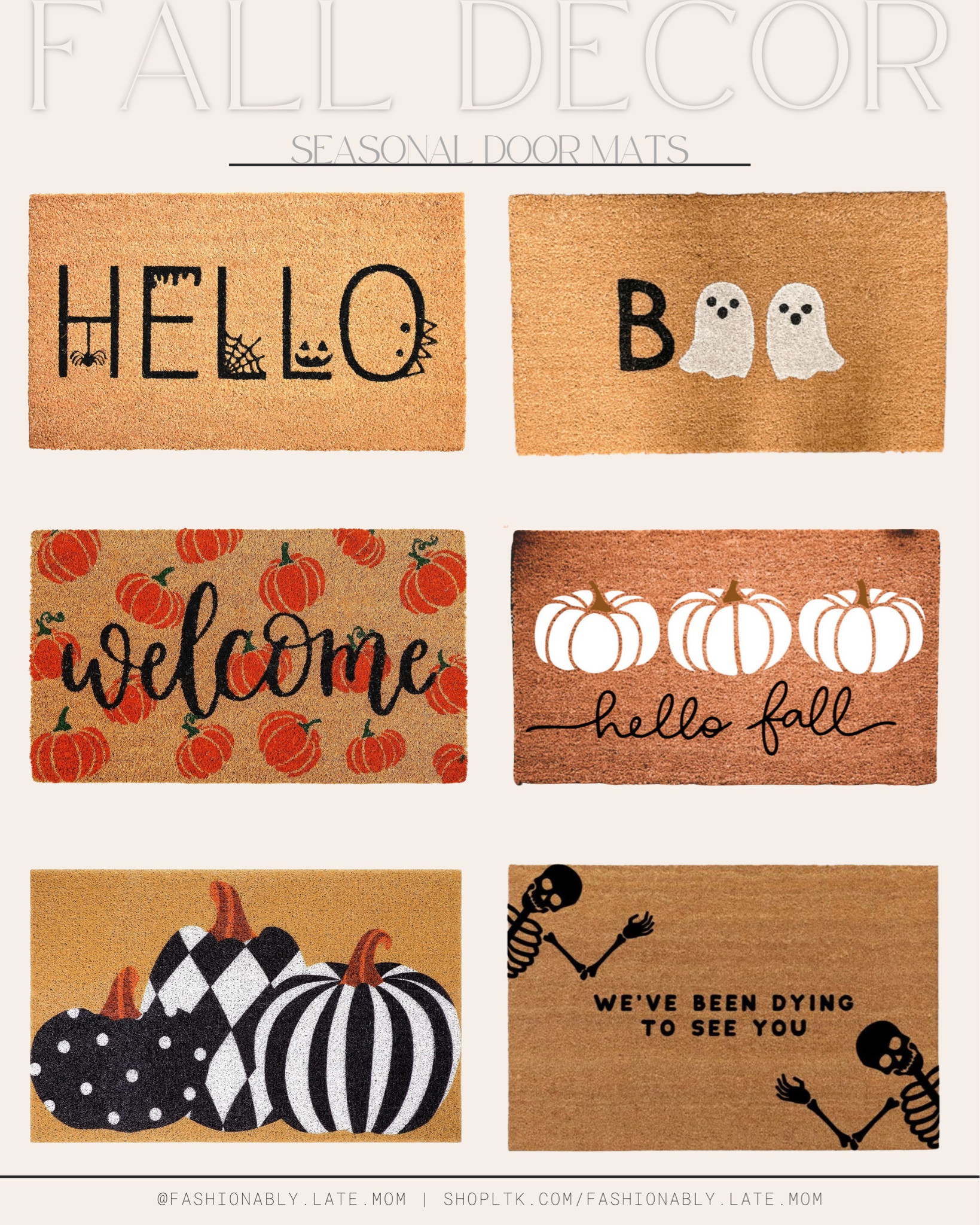 Cute Fall Door Mats

Home style
Patio furniture
Spring home accents
Spring wall art
Raffia furniture
Bamboo furniture
Wicker furniture
Patio chairs
Summer Entertaining
Pool float
Pool furniture
Home decor
Affordable home
Glassware
Cookware
Aesthetic home
Silk robe
Silk pillowcase
Area rug
Accent chair
Living room furniture
Home style
Kitchen appliances
Walmart home
Home refresh
Dutch oven
Affordable home
Accent chairs

#LTKSaleAlert #LTKSeasonal #LTKHome