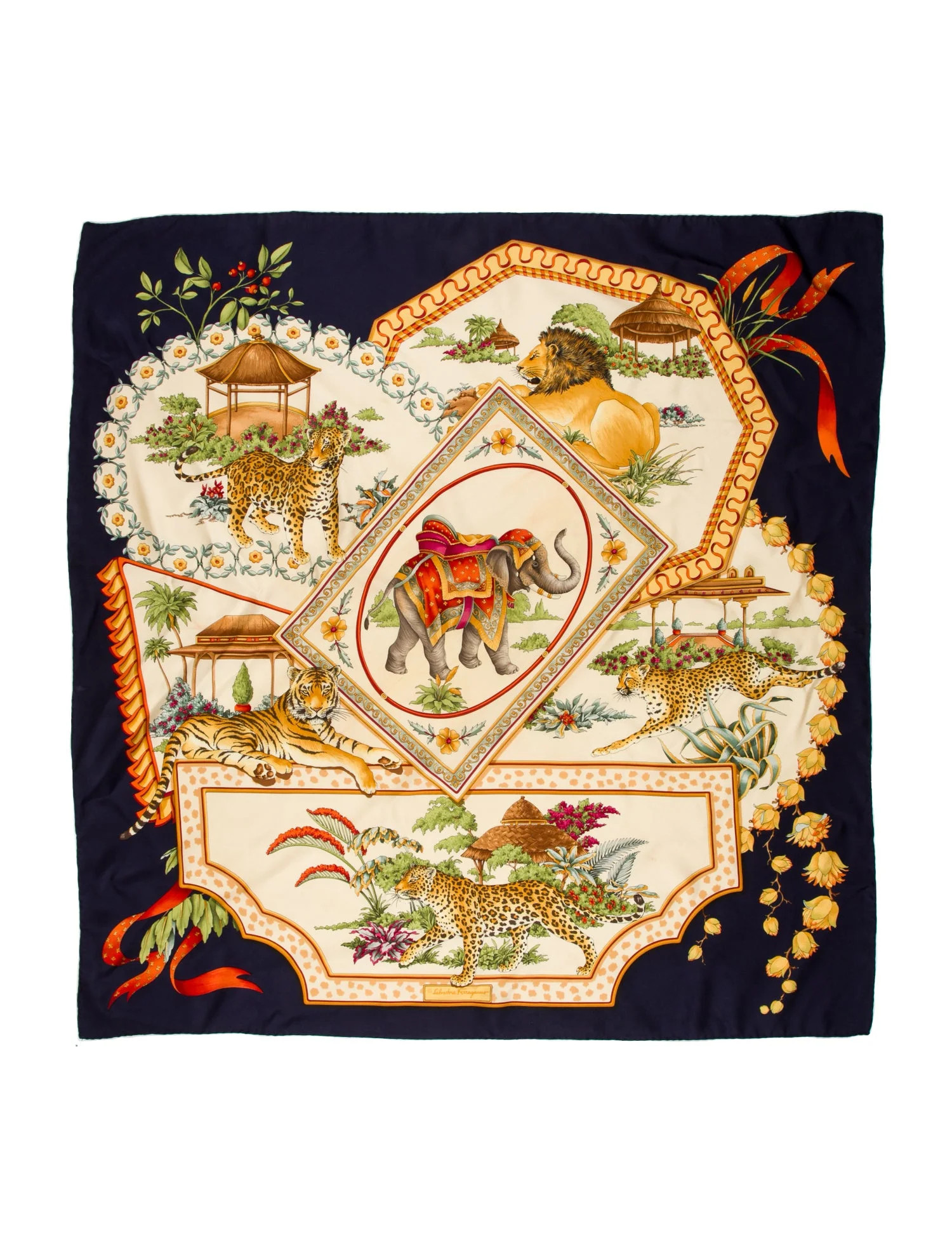 Salvatore Ferragamo Silk Printed Scarf - Blue Scarves and Shawls, Accessories - SAL446334 | The R... | The RealReal