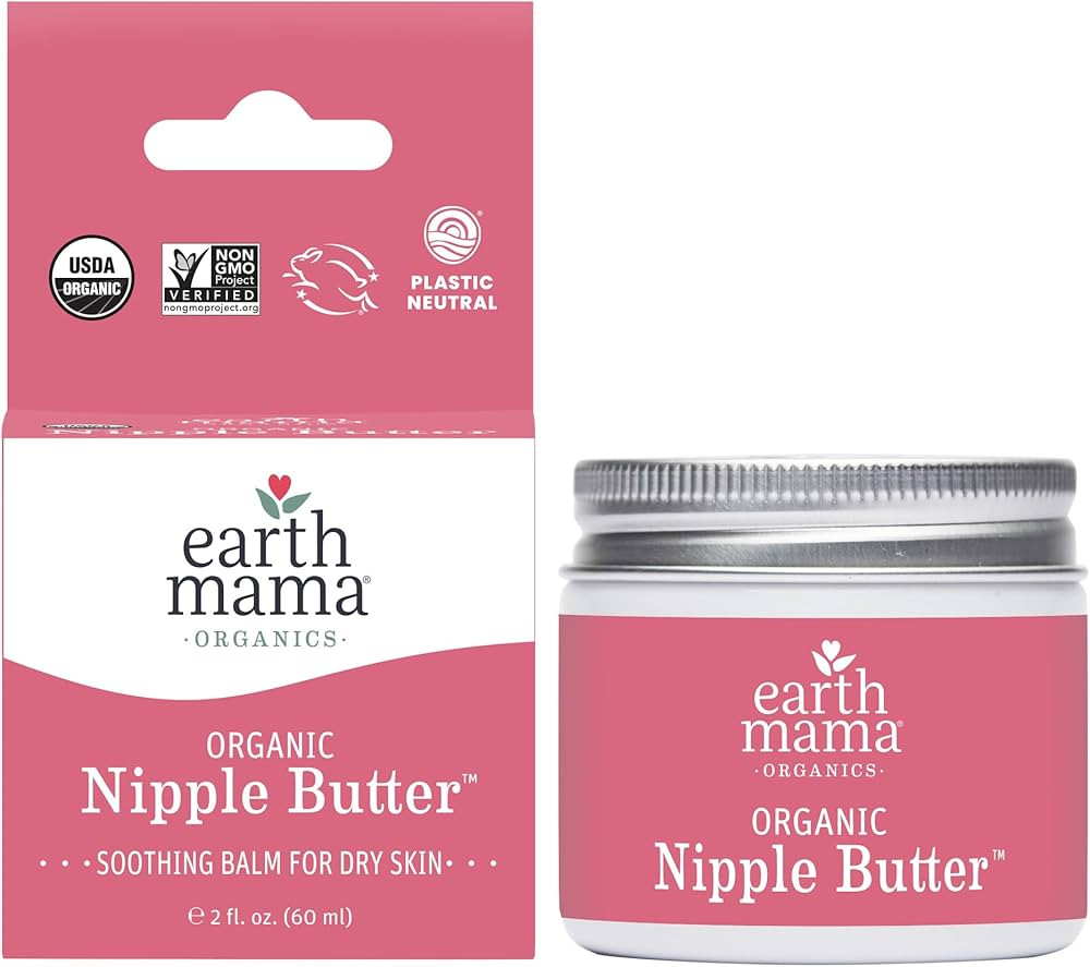 Organic Nipple Butter™ Breastfeeding Cream by Earth Mama | Lanolin-free, Postpartum Essentials ... | Amazon (US)