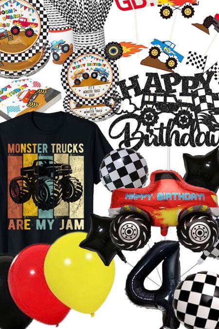 4th birthday party details: monster truck birthday!!! 

#LTKunder50 #LTKbaby #LTKunder100