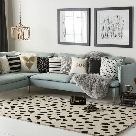 Art of Knot Dalmatian Beige 2' x 8' Modern Abstract Area Rug | Walmart (US)