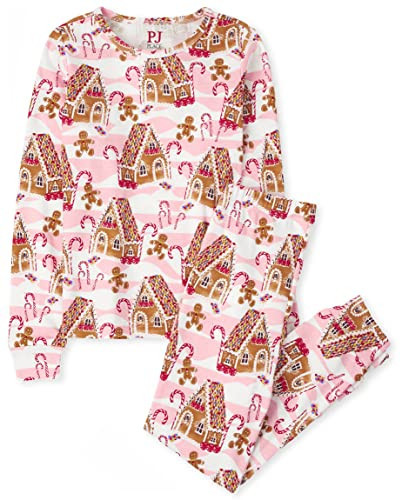 The Children's Place Unisex Baby And Kids, Sibling Matching, Holiday Sets, Cotton Pajama Set, Gingerbread House, 4T US | Amazon (US)