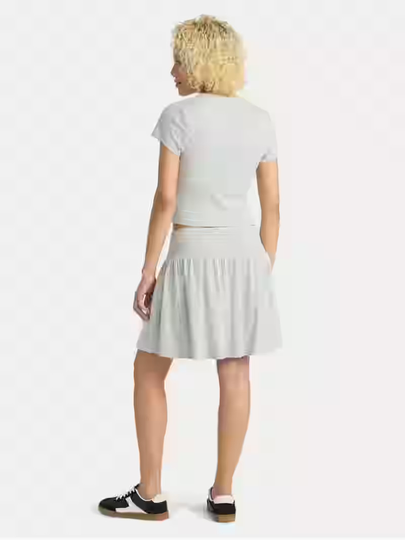 No Boundaries Cotton Knit Baby Tee and Mini Skirt Set, 2-Piece, Women's - Walmart.com | Walmart (US)