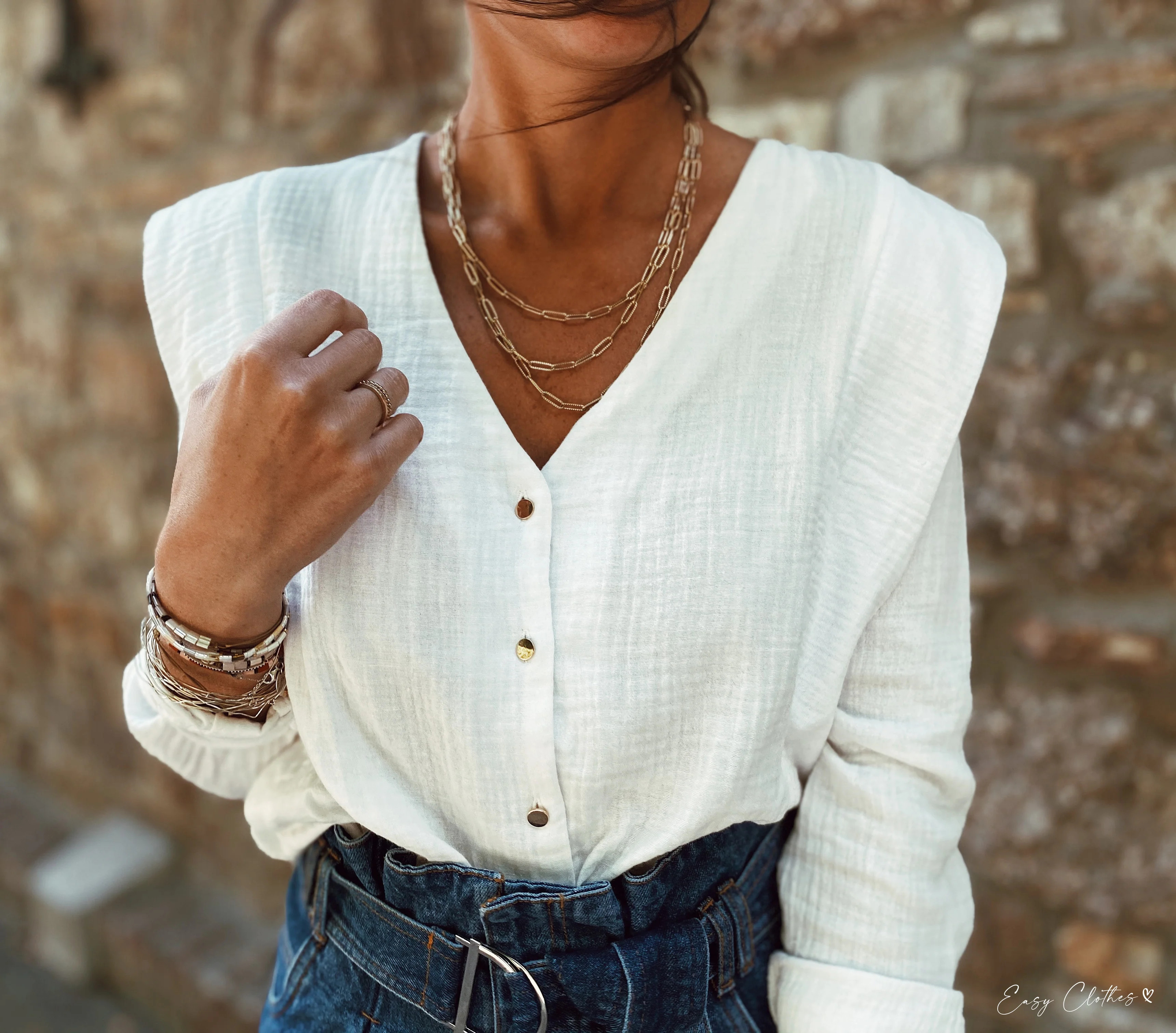 White Athea Blouse | Easy Clothes