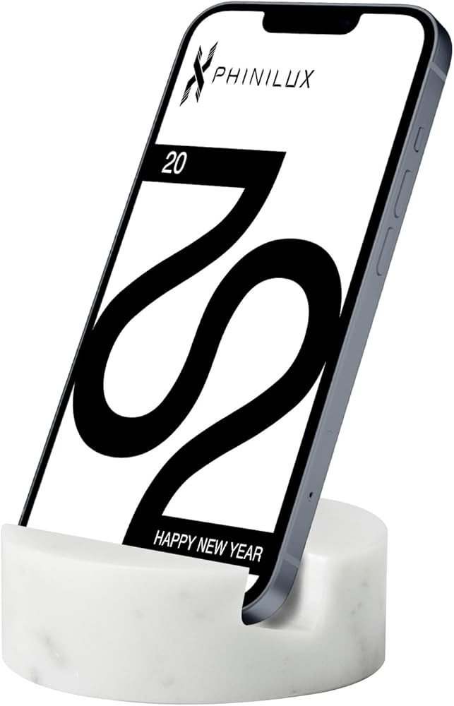 Marble Phone Stand for Desk, Cell Phone Holder for Kitchen Countertops, Office iPhone Stand, Cute... | Amazon (US)