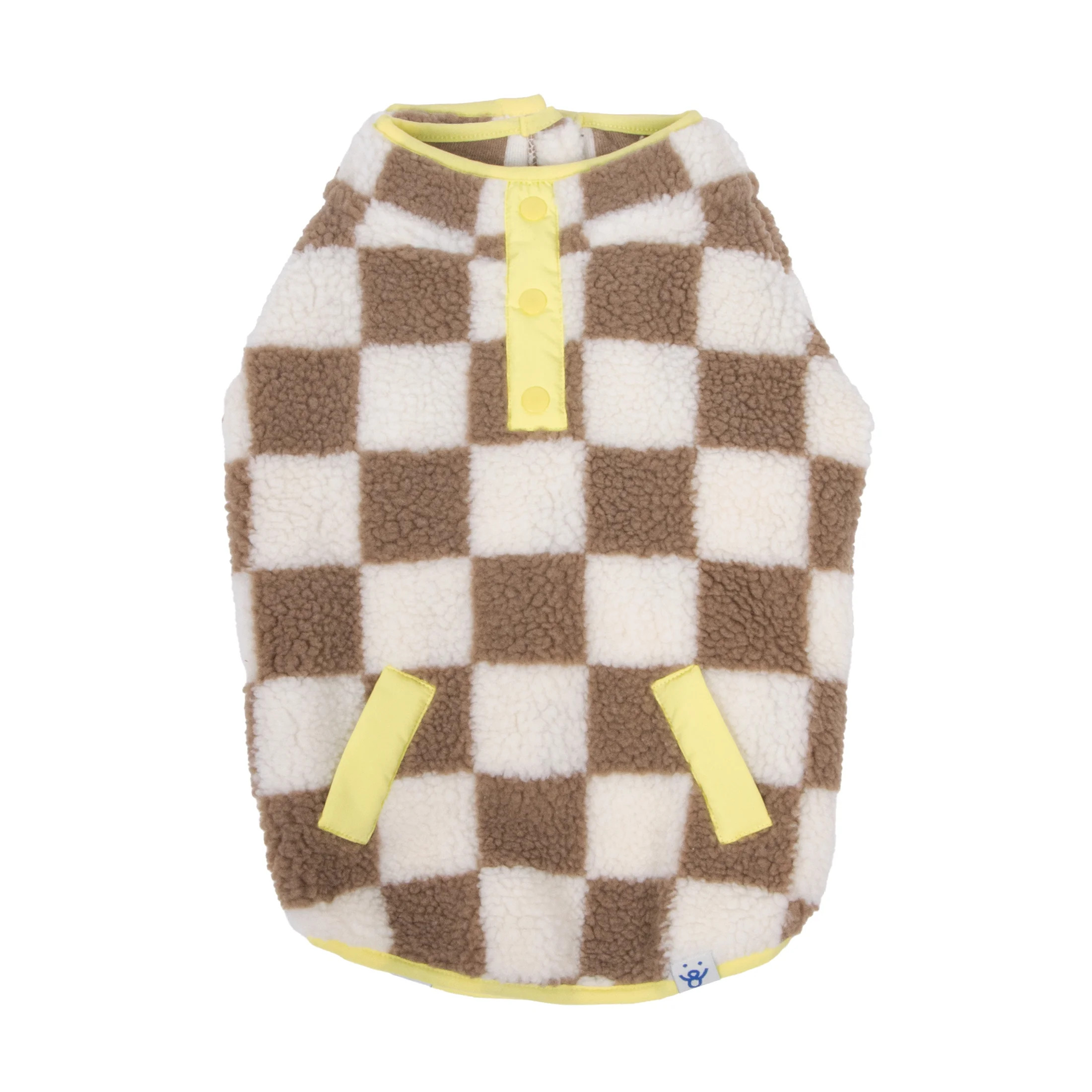 Oodles Tan Sherpa Bubble Hem Fall Dog Jacket, Small | Walmart (US)