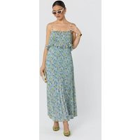 ASTR the Label | Makennah Plissé Floral Maxi Dress in Blue green floral | Size M | ASTR The Label (US)