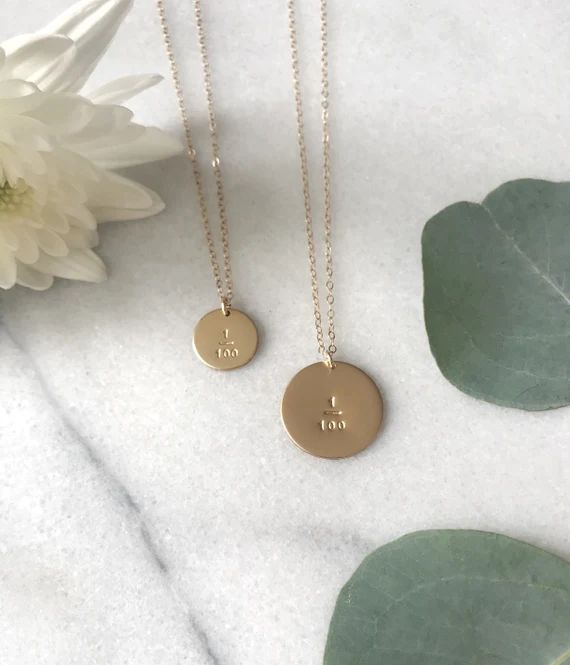 Leave the 99 Disc Necklace, Large Disc, Reckless Love Necklace, Christian Dainty Necklace, 14k Gold  | Etsy (US)