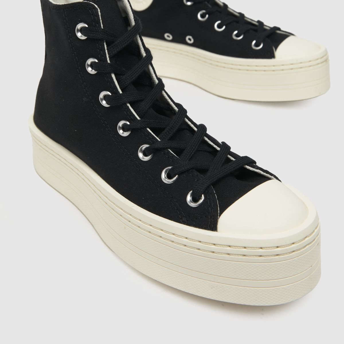 Womens Black & White Converse All Star Modern Lift Hi Trainers | schuh | Schuh