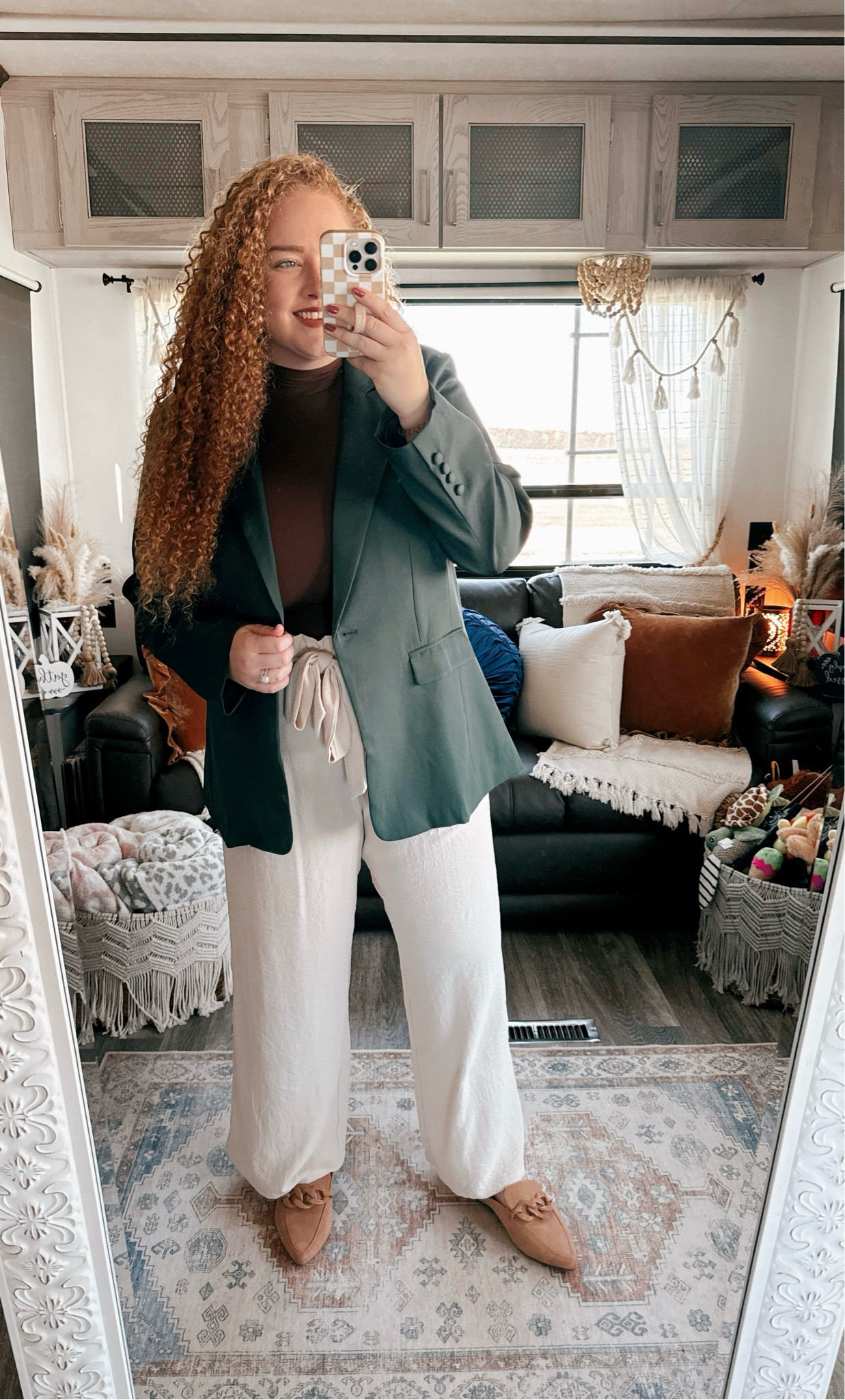 The perfect look for the office🤍office outfit | office style | office look | amazon office outfit | amazon office style | amazon office must haves | work wear | amazon work wear | work wear style | amazon work wear style | blazer | amazon blazer | amazon green blazer  | amazon bodysuit | amazon brown bodysuit | dress pants | work pants | cream pants | cream dress pants | Amazon dress pants | Amazon work pants | mules | amazon mules | amazon finds | amazon fashion | amazon outfit | amazon look | fall office look | fall office wear | fall looks for the office 

#LTKWorkwear #LTKStyleTip #LTKMidsize