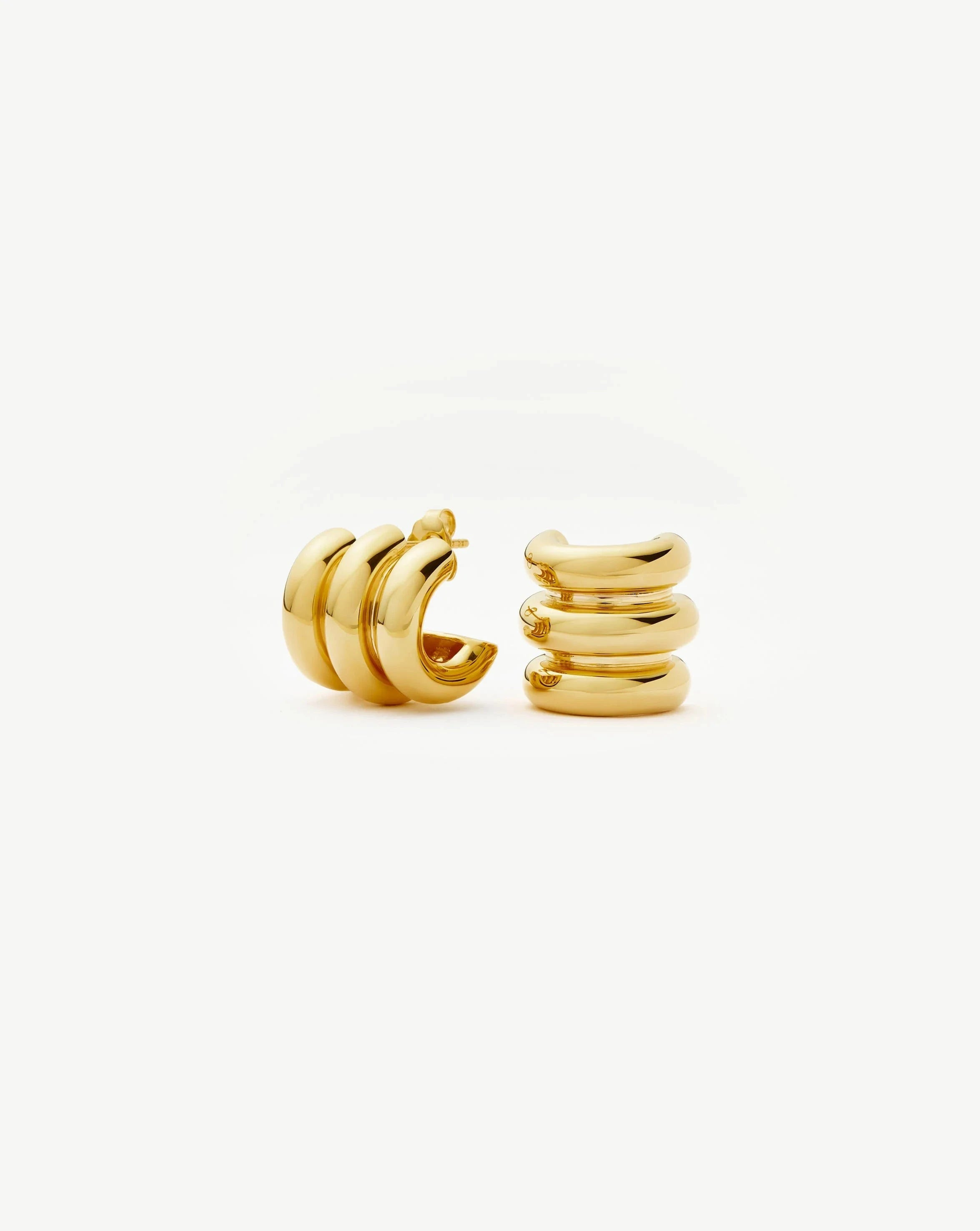 Chubby Triple Small Hoop Earrings | Missoma UK | Missoma UK
