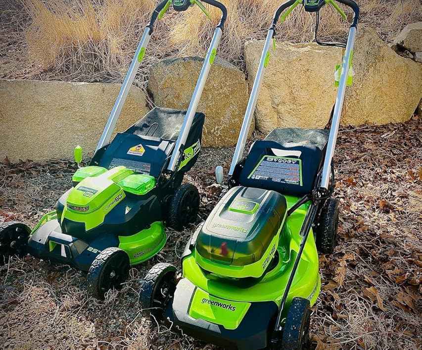 Greenworks 40V 20-Inch Cordless (2-In-1) Push Lawn Mower, 4.0Ah + 2.0Ah Battery and Charger Included | Amazon (US)