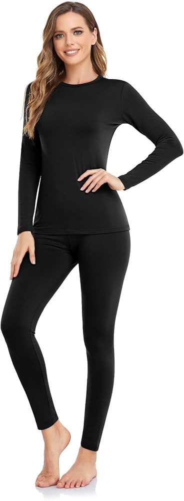 WEERTI Thermal Underwear for Women Long Johns with Fleece Lined Base Layer Women Cold Weather Top... | Amazon (US)