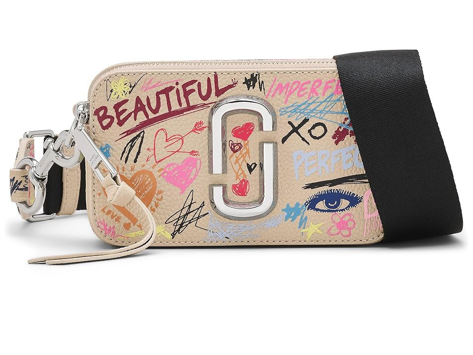 Marc Jacobs The Punk Scribble Snapshot Cross Body Handbags Beige Multi: One Size | Zappos.com
