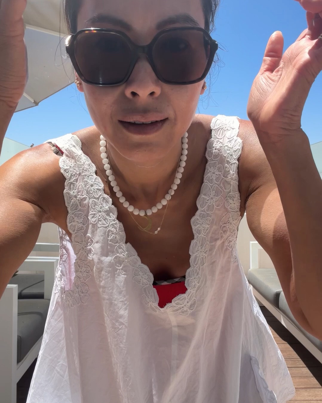 I’m wearing beach dress one size 
HUNZA G x Burberry swim 
Balance and Believe necklace 
Havianas black slim
Canvas tote

#LTKsummer #LTKtravel #LTKswimwear