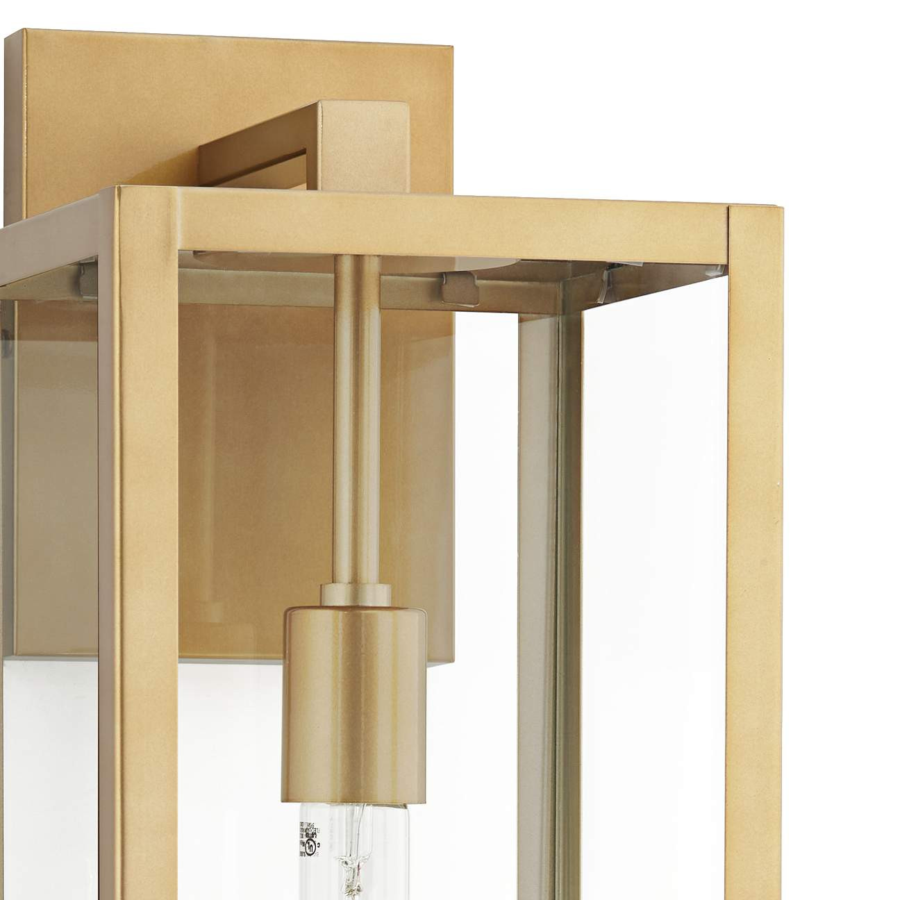 Titan 20 1/4" High Soft Gold Clear Glass Outdoor Wall Light | Lamps Plus