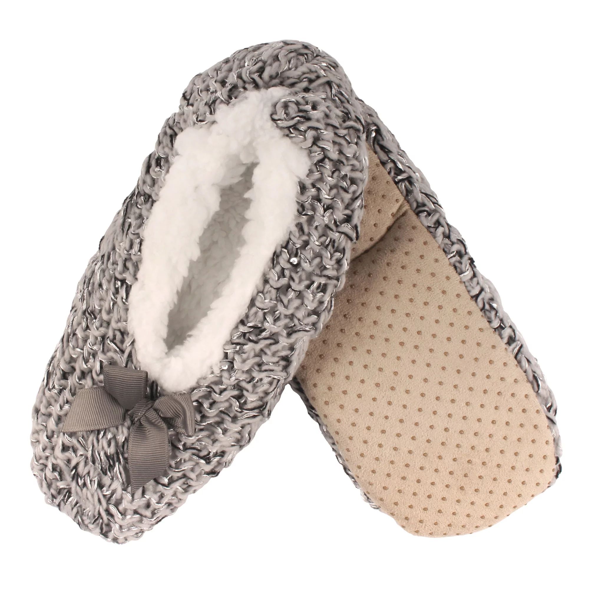 Adult Women's Super Soft Warm Cozy Fuzzy Furry Slippers Non-Slip Lined Socks, Black, Medium, 1 Pa... | Walmart (US)