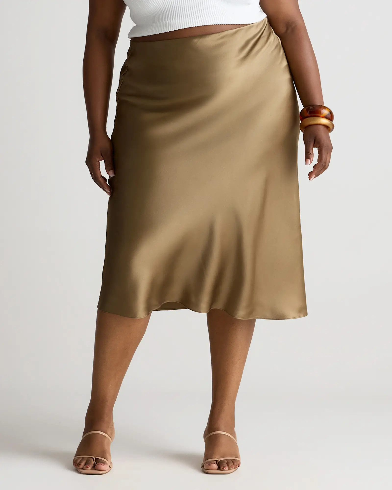 100% Washable Silk Skirt in Dogwood | Quince