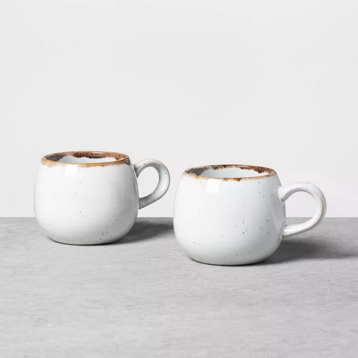 Stoneware Reactive Glaze Round Mug Sour Cream - Hearth & Hand™ with Magnolia | Target