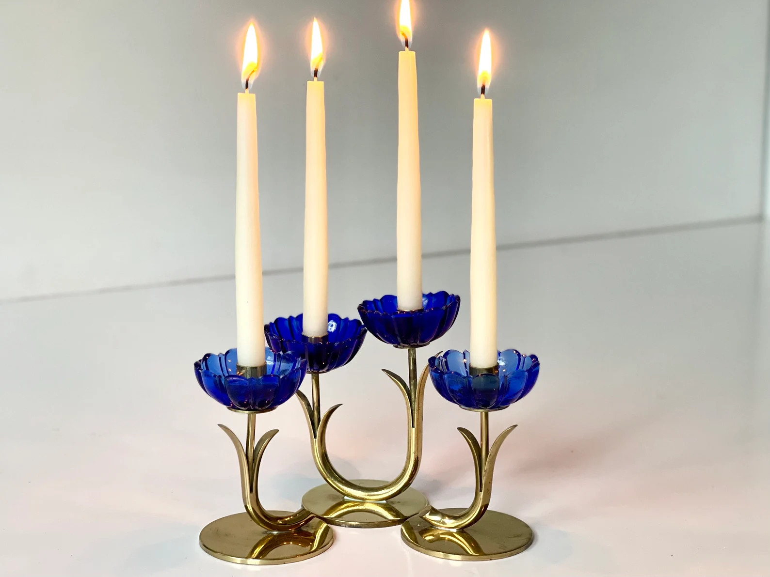 Set of 3 Ystad Metall by Gunnar Ander Vintage Candle Holders. Brass Candlestick Holder. High Qual... | Etsy (US)