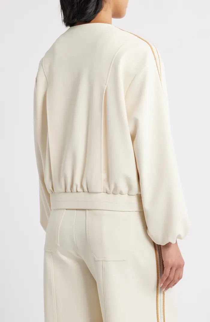 Stripe Trim Front Zip Jacket | Nordstrom