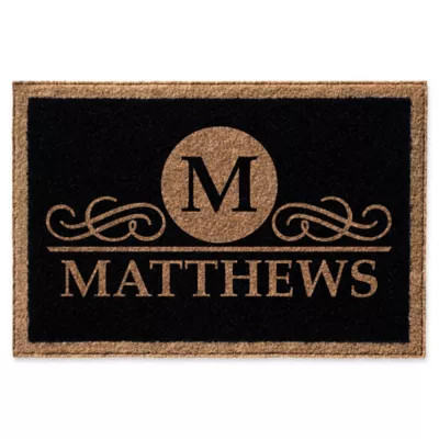 Infinity Monogram Letter M Matthews Door Mat | Bed Bath & Beyond | Bed Bath & Beyond