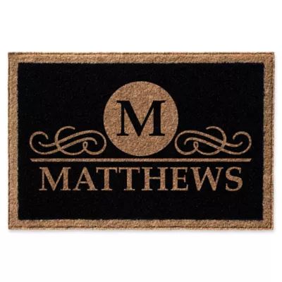 Infinity Monogram Letter M Matthews Door Mat | Bed Bath & Beyond | Bed Bath & Beyond