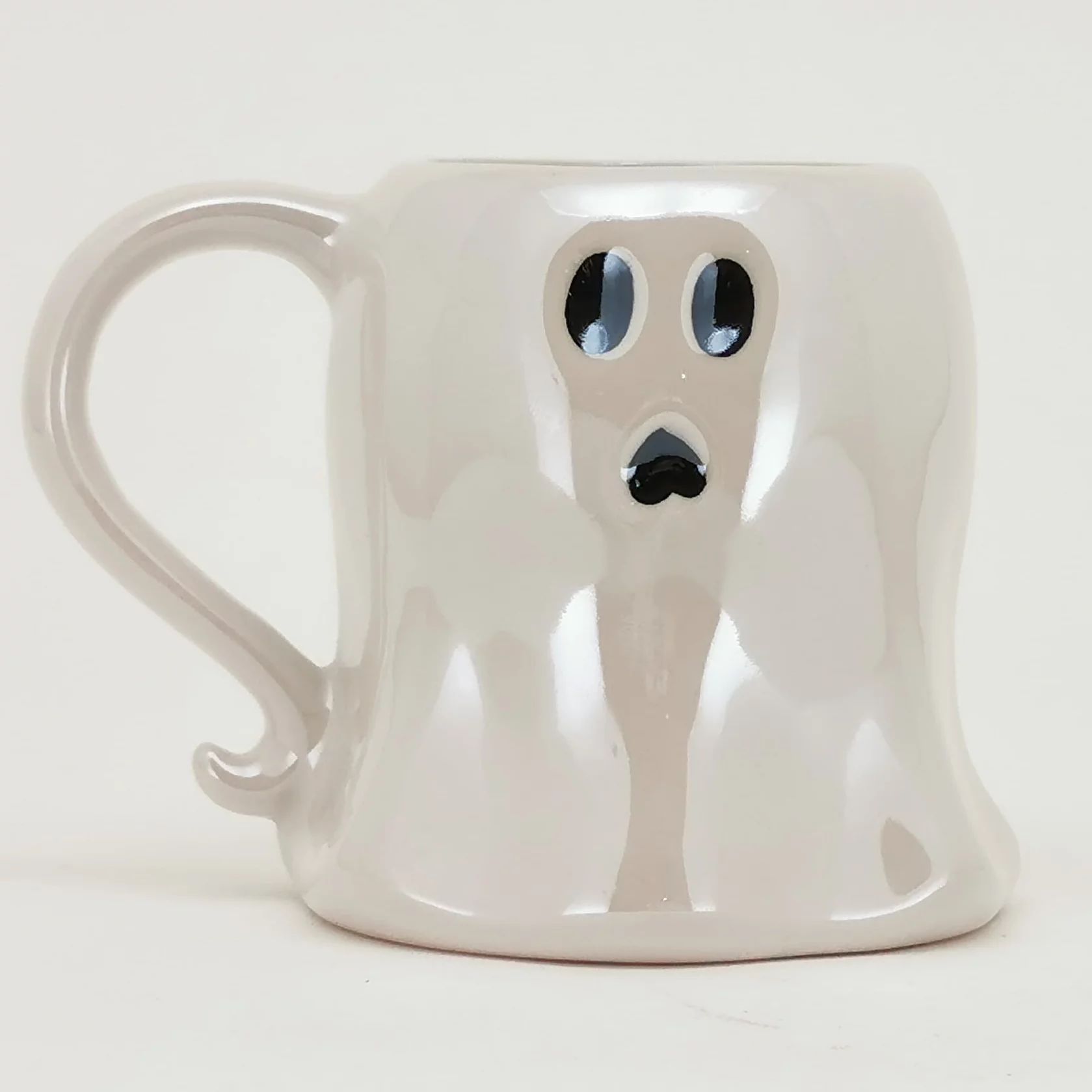 Way to Celebrate! White Ghost Mug, 15 fl oz capacity, White Stoneware | Walmart (US)
