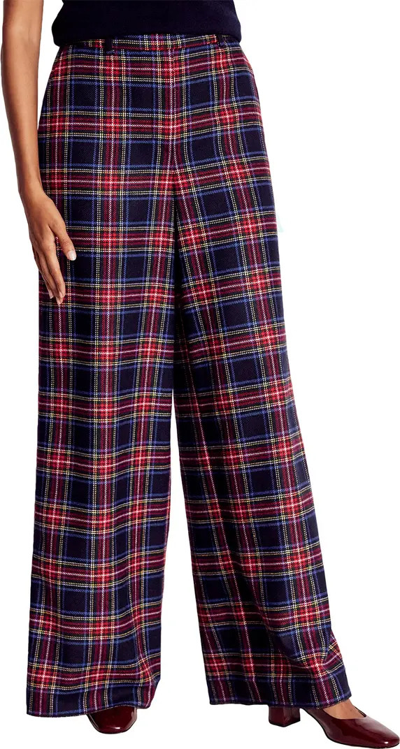 Belgravia Plaid Wool Blend Pants | Nordstrom