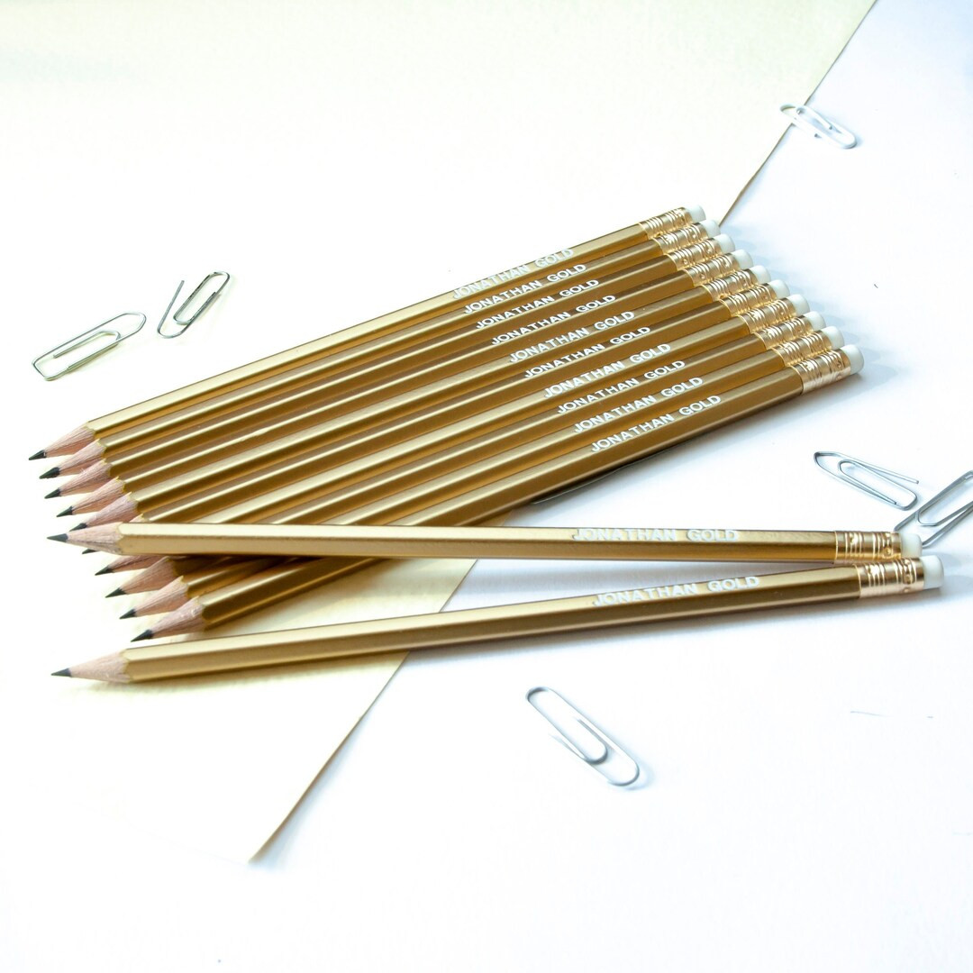 12 High Quality Personalised Pencils printed With Name - Etsy UK | Etsy (UK)