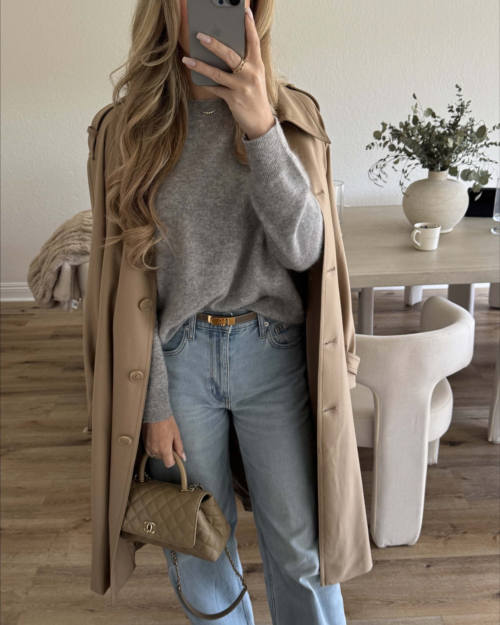 Calvin Klein jeans size 27
Lily silk brushed cashmere top size S
Hermes Kelly belt one size 
Coco handle bag size small
The Hermes sneakers runs true to size 
💌

#LTKstyletip 

#LTKSeasonal