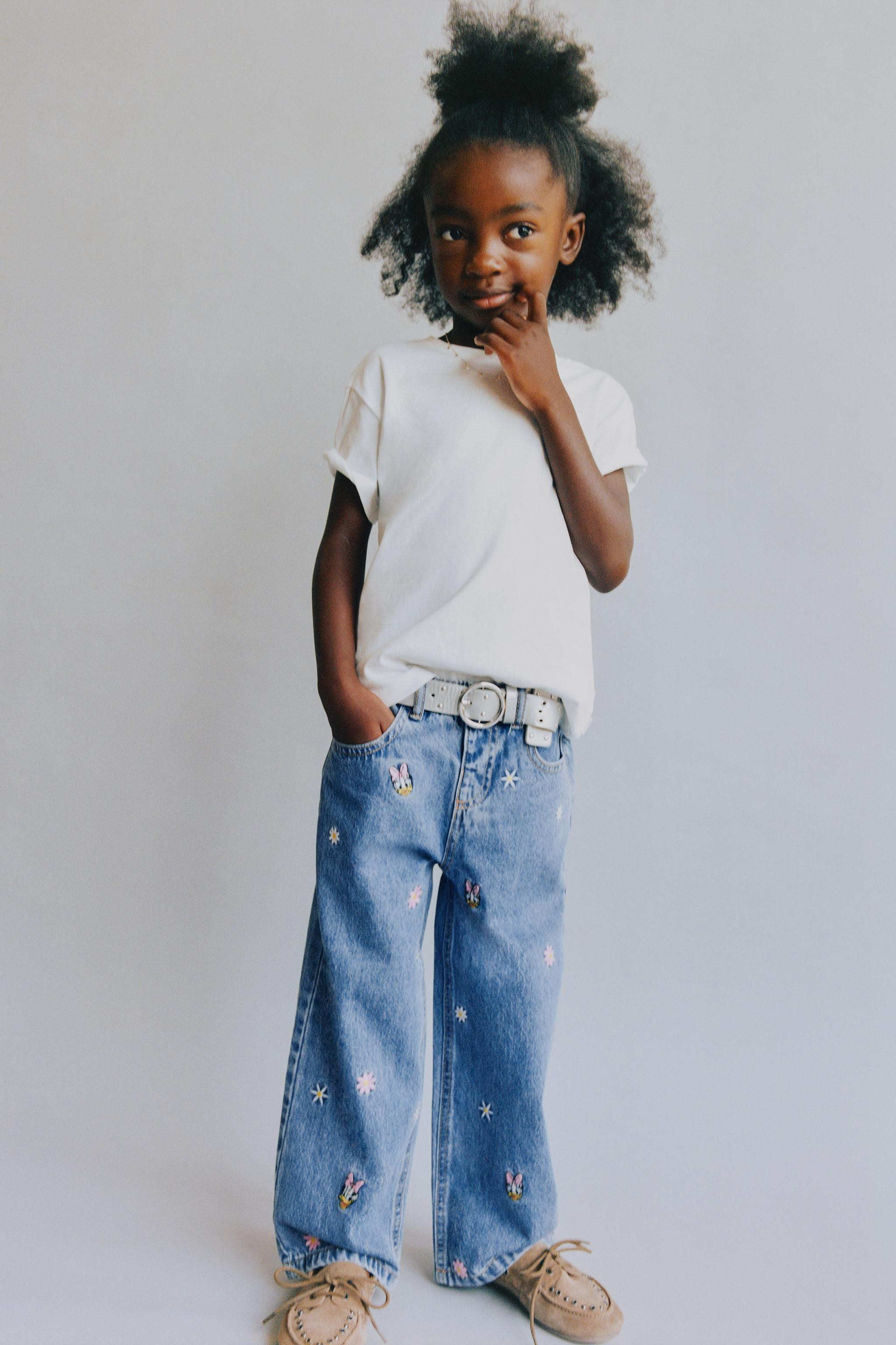 DAISY \u00a9 DISNEY EMBROIDERED CULOTTE JEANS | Zara US