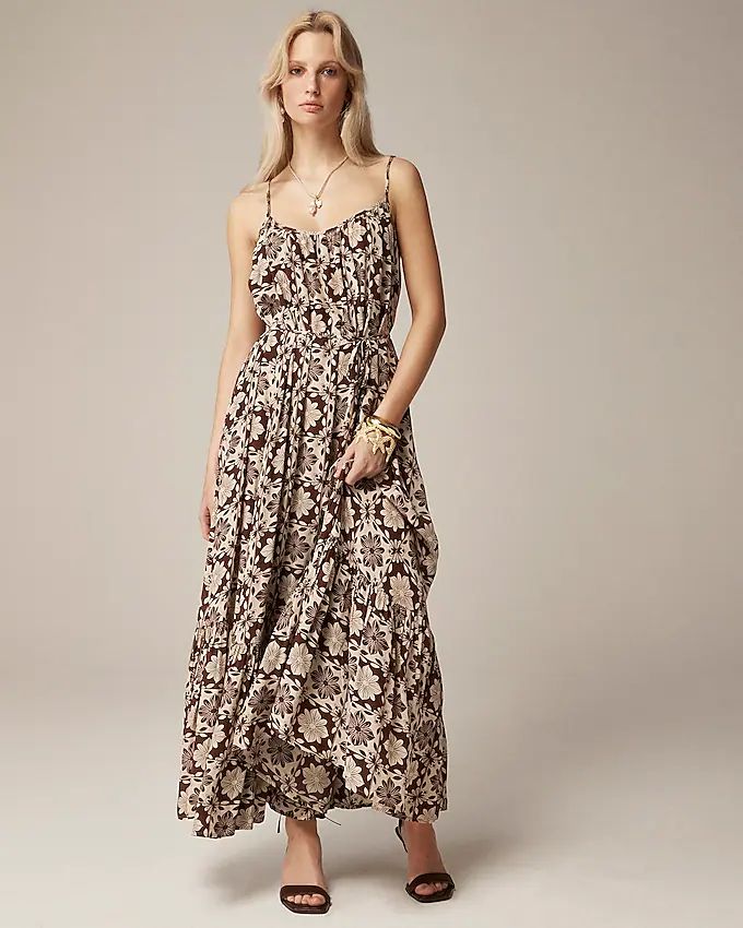 Caspia dress in floral crepe de chine | J. Crew US