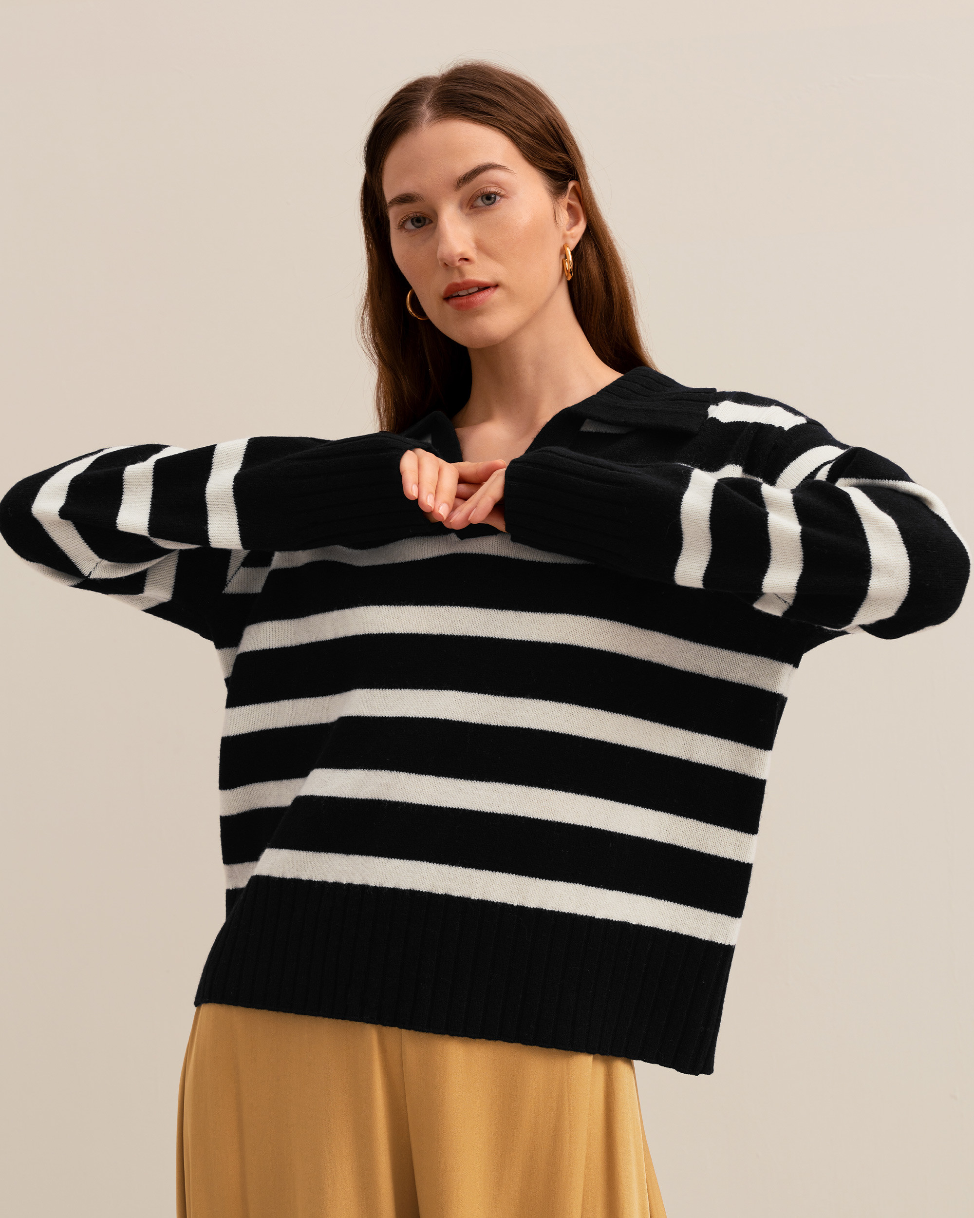 The Gilly Stripe Sweater | LilySilk