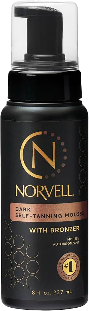Norvell Sunless Self Tanner Mousse with Bronzer - Instant Natural Looking Bronzing Glow, 8 fl.oz. | Amazon (US)
