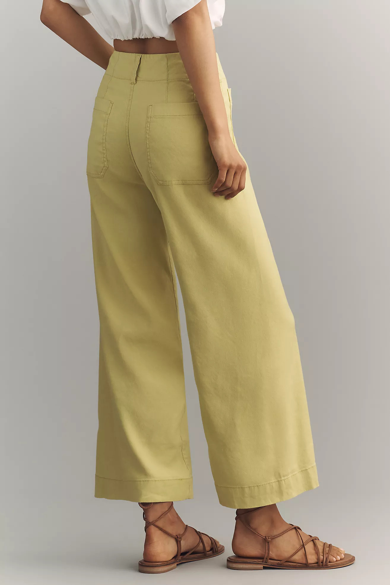 Colette Linen Stretch Wide Leg Pants | Anthropologie (US)