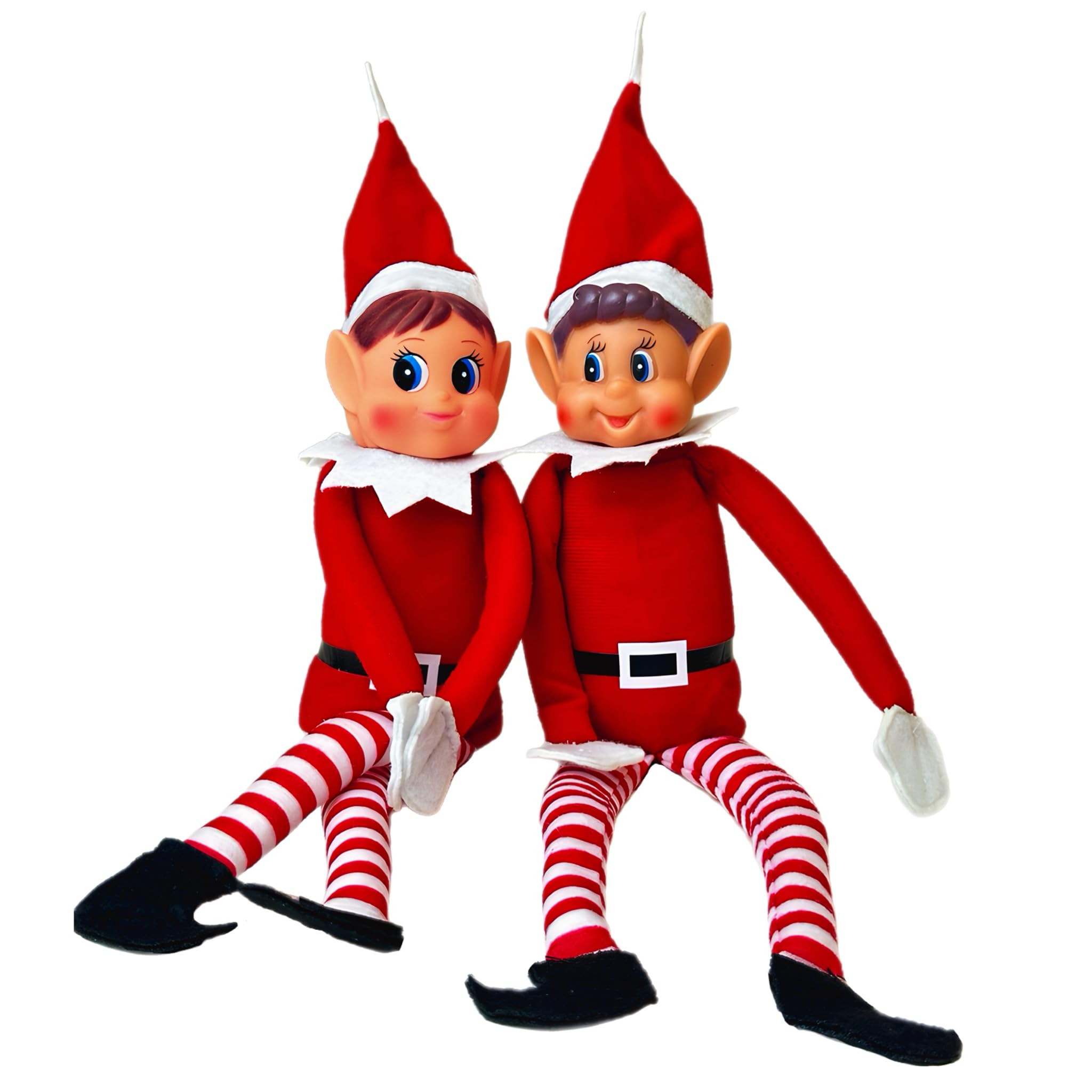 Elfie (Boy) and Elvie (Girl) Set Fun and Playful Elves Behavin' Badly Figure with Soft Body and V... | Amazon (US)