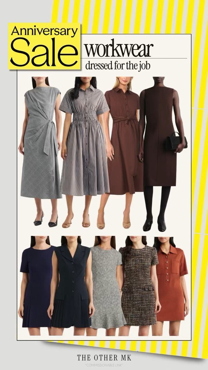 nordstrom, nsale, workwear midsize office dresses, tie dress, tweed dress, office outfit, midi dress, long office dress, fall office outfits and dresses

#LTKSaleAlert #LTKMidsize #LTKWorkwear