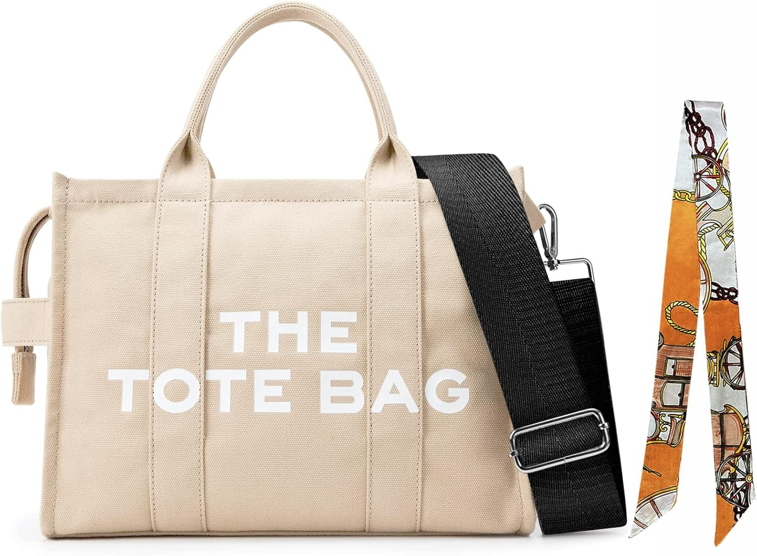 MATSUBA Tote Bags for Women Handbag Tote Purse with Zipper Canvas Crossbody Bag, Premium Quality,... | Amazon (US)