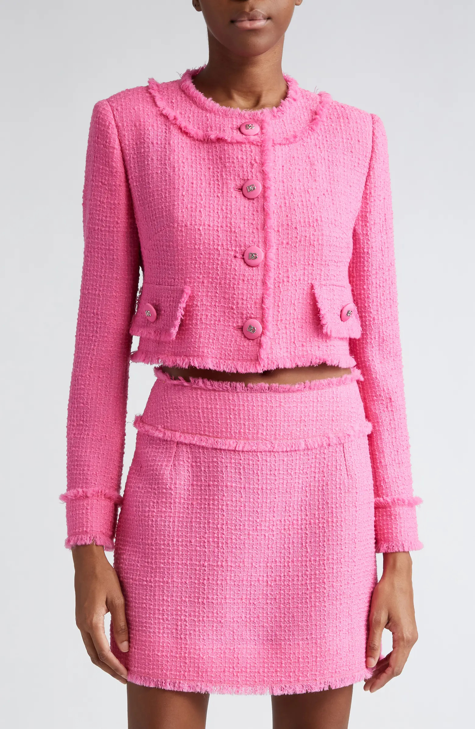 Crop Raschel Tweed Jacket | Nordstrom
