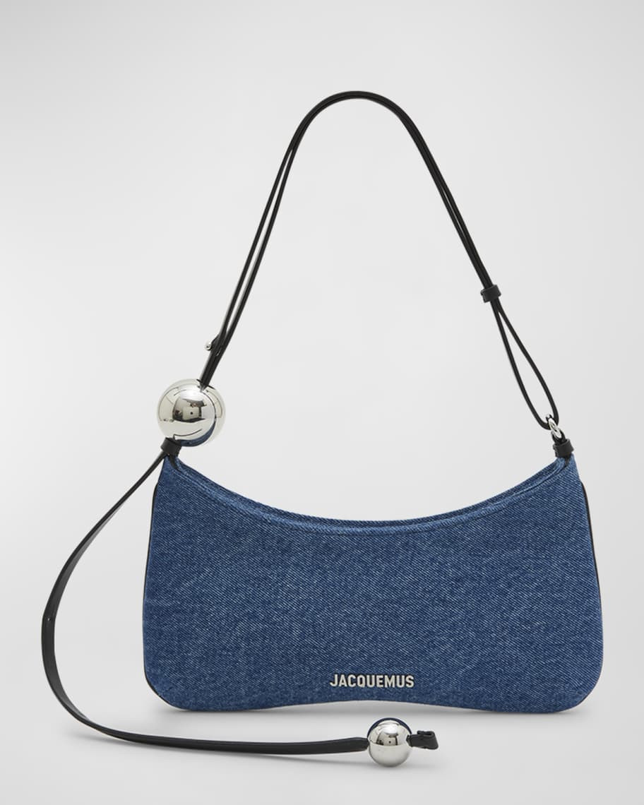 Le Bisou Perle Denim Shoulder Bag | Neiman Marcus