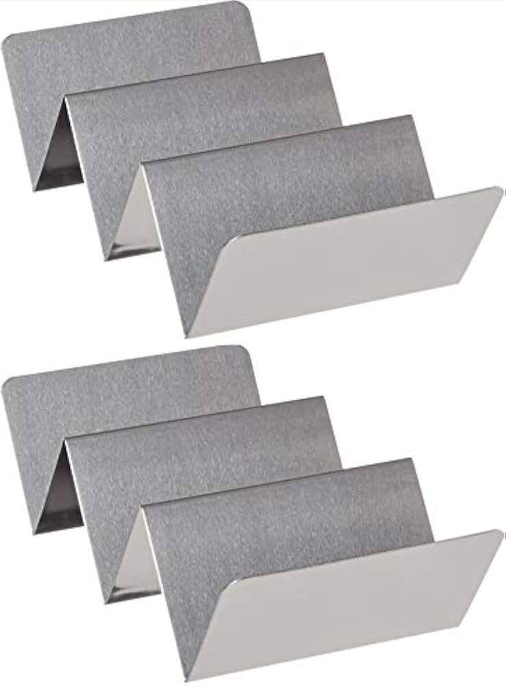 Set of 2 Metal Taco Holders - Stainless Steel Taco Trays- Dishwasher, Oven, and Grill Safe - Grea... | Amazon (US)