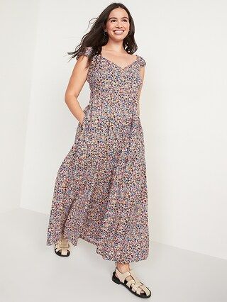 Tiered  All-Day Fit &#x26; Flare Maxi Dress for Women | Old Navy (US)