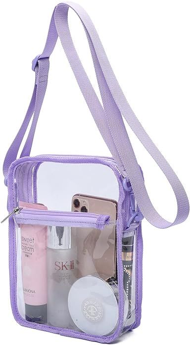FARMARK Clear Bag Stadium Approved - Transparent Waterproof Crossbody Purse with Adjustable Strap... | Amazon (US)