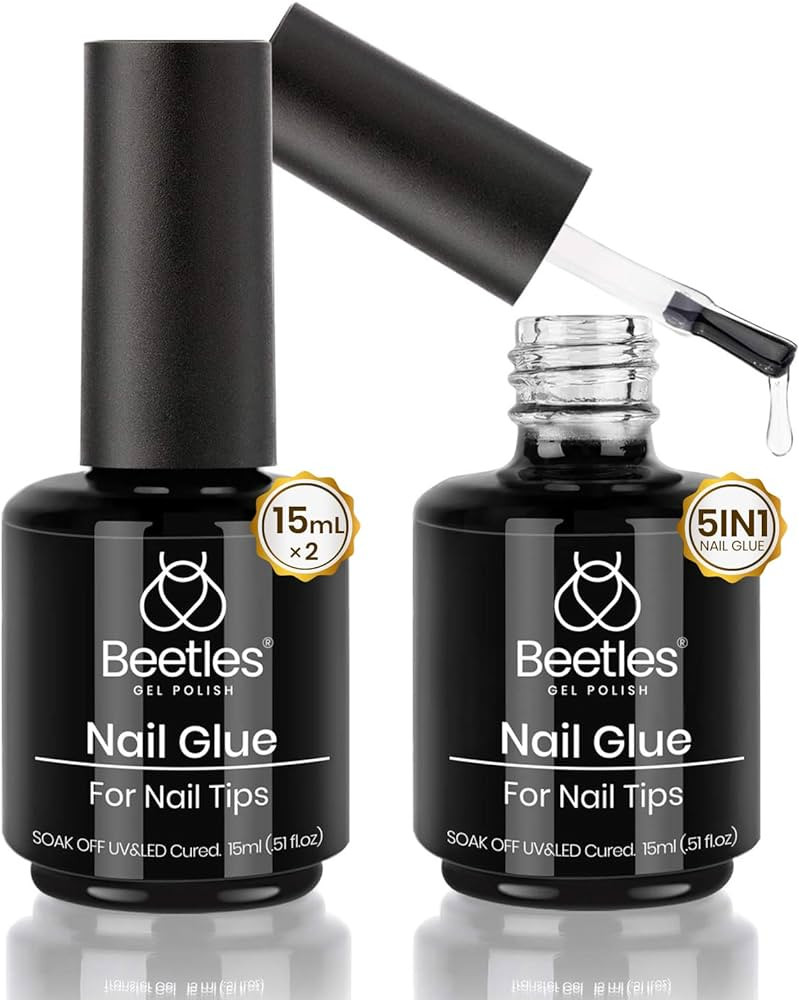 Beetles Gel Polish 5 In 1 Nail Glue and Base Gel Kit for Acrylic Nails,2 Pcs 15ml Super Strong Br... | Amazon (CA)