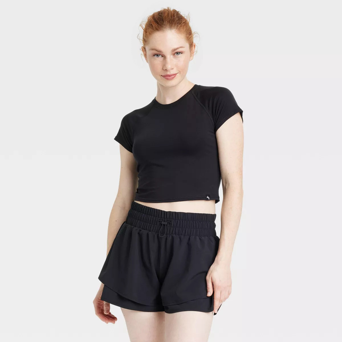 Women's Knit Cropped Short Sleeve Top - JoyLab™ | Target