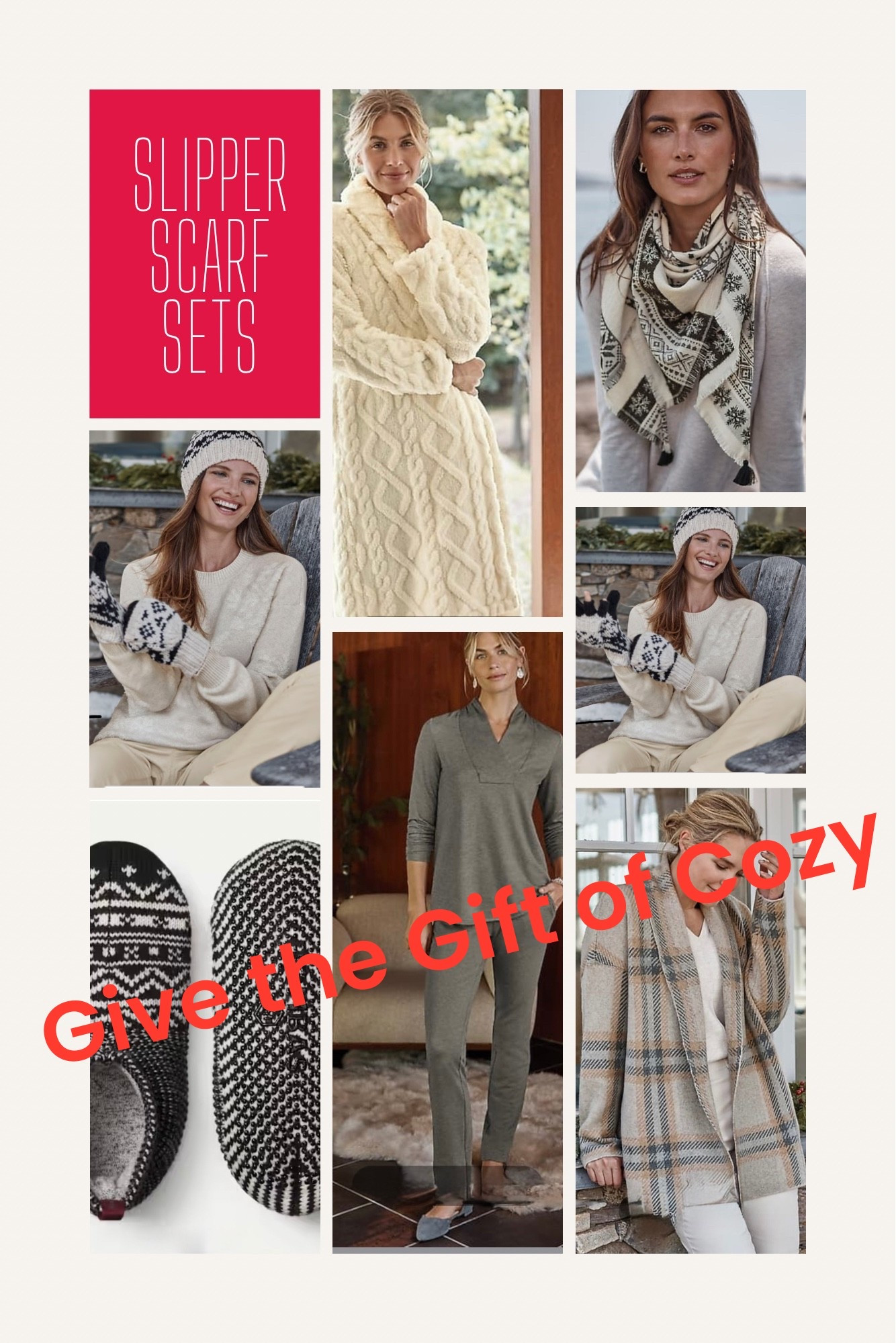 Sweaters, scarfs, slippers and sets. Give gift of cozy this holiday season. Gifts for him and her. Something for every budget. 

#LTKOver40 #LTKHoliday #LTKGiftGuide