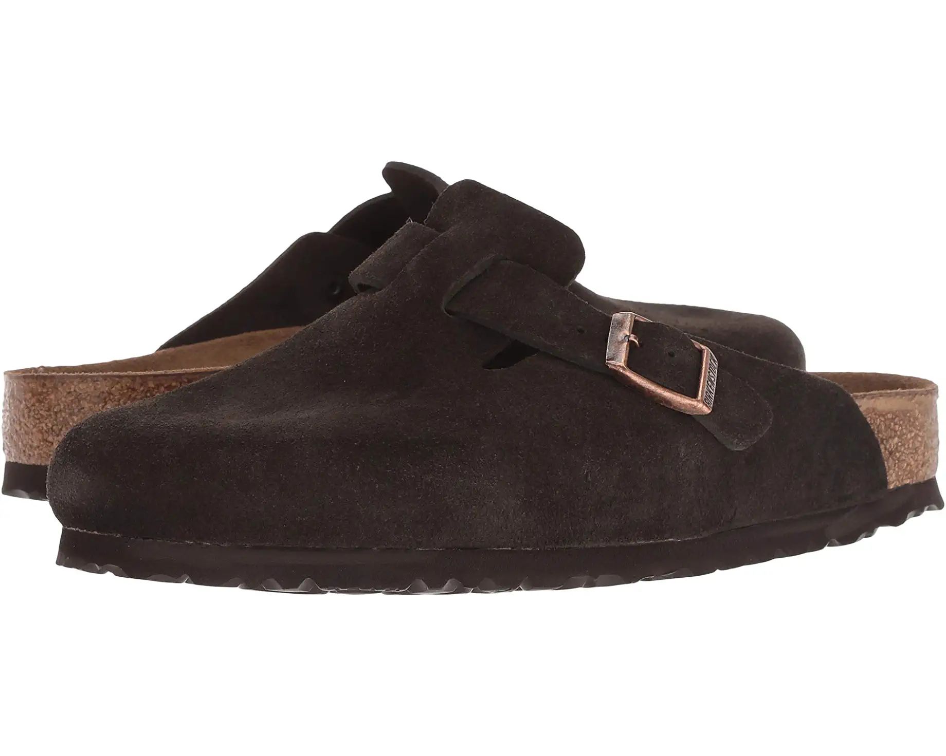 Birkenstock Boston Soft Footbed - Suede (Unisex) | Zappos