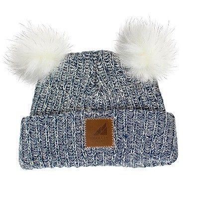 Arctic Gear Toddler Winter Hat Cotton Cuff Hat with Double Poms | Target