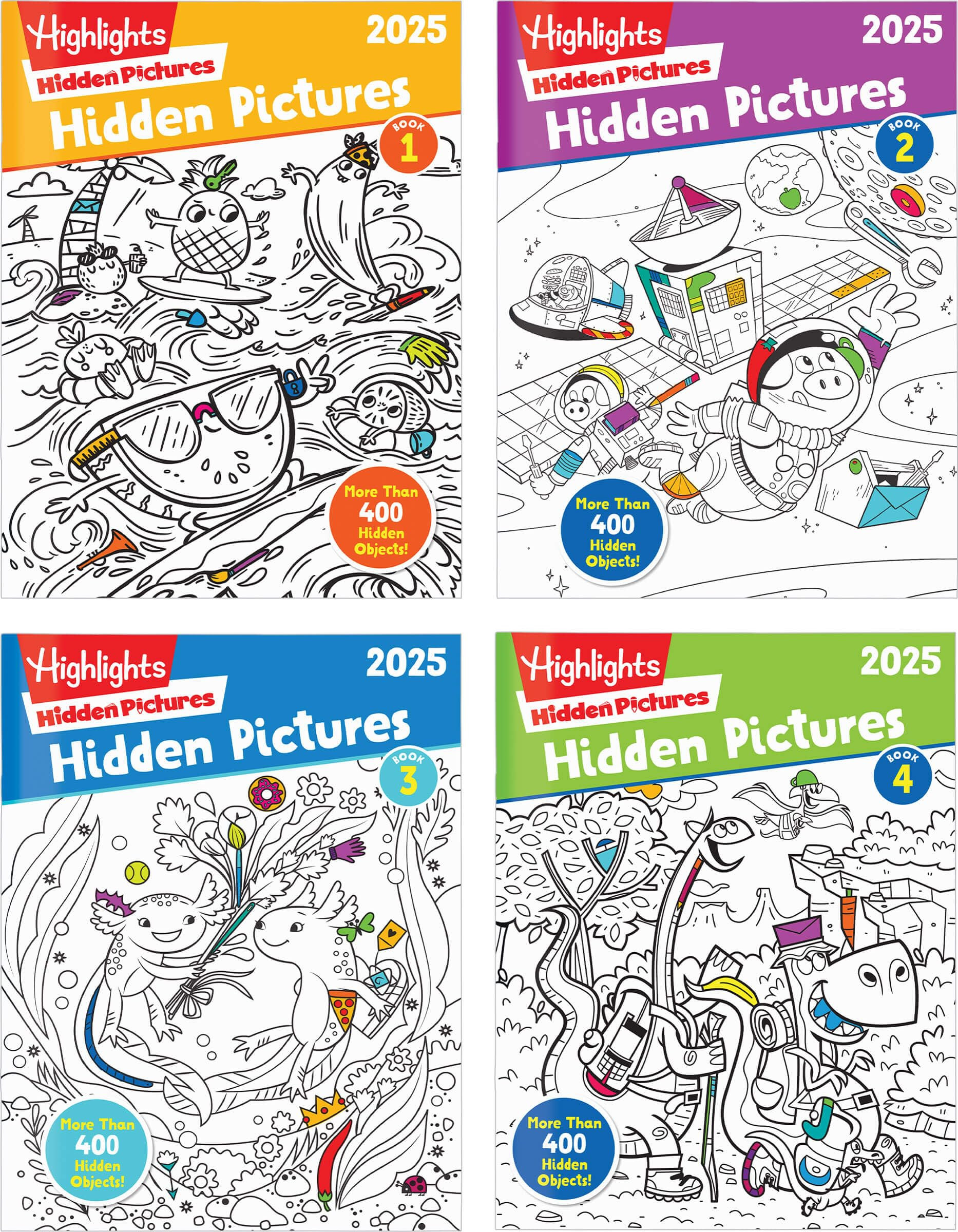 Highlights Hidden Pictures 2025 Activity Book Pack for Kids Ages 6 and Up, 4-Book Set of Travel-F... | Amazon (US)